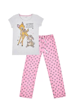Women's Disney Bambi And Thumper 'Nothing Is Better Then Friendship' Long Pyjama Set -All Ages Fashion 14C scaled