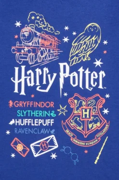 Girls Harry Potter Hedwig Hogwarts BlueLong Pyjamas W21 -All Ages Fashion 17D scaled