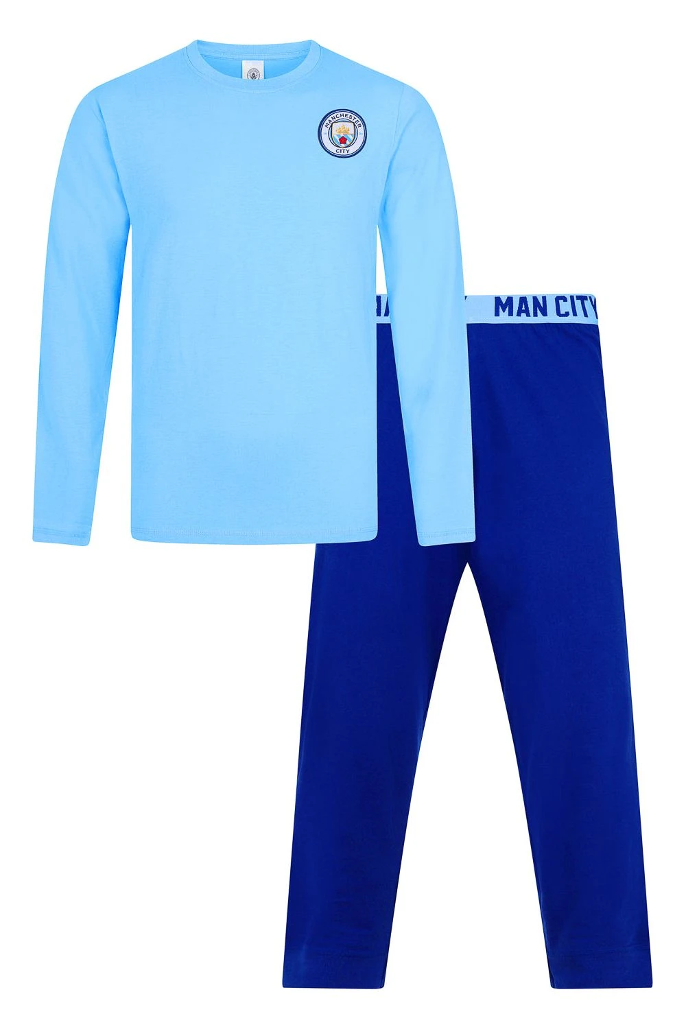 Mens Manchester City Football Club Long Pyjamas 3 Mens Manchester City Football Club Long Pyjamas - Image 3