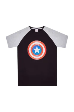 Men's Marvel Captain America Distressed Shield Cotton Long Pyjamas -All Ages Fashion 9A scaled