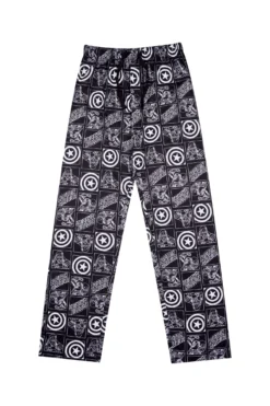 Men's Marvel Captain America Distressed Shield Cotton Long Pyjamas -All Ages Fashion 9B scaled