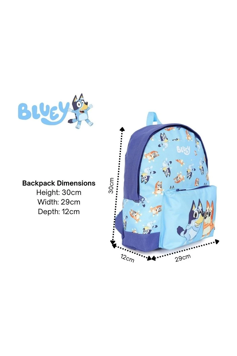 Official Bluey And Bingo Children's Backpack, Kids Backpack, Schoolbag, Rucksack Blue 9 Official Bluey And Bingo Children's Backpack, Kids Backpack, Schoolbag, Rucksack Blue - Image 9