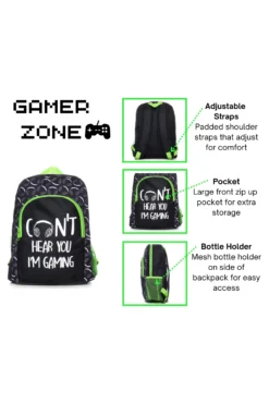 Can't Hear You I'm Gaming School Bag, Kids Boys Gamer Backpack 10 Can't Hear You I'm Gaming School Bag, Kids Boys Gamer Backpack -All Ages Fashion Can thearyoubackpack1