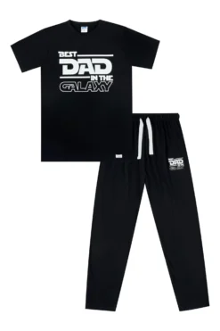 Mens 'Best Dad In The Galaxy' Long Pyjamas Fathers Day -All Ages Fashion DAD01 scaled