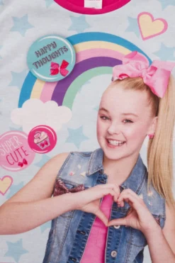 Girl's Official JoJo Siwa Rainbow Pyjamas Short -All Ages Fashion E6 9981 2 scaled