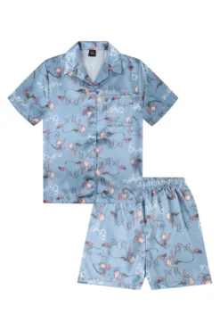 Women's Disney Eeyore Short Satin Silk Pyjama Set -All Ages Fashion Eeyoresilkshort scaled