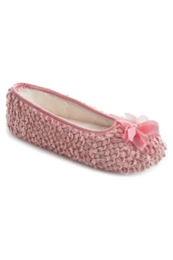 Women's Pink Flower Ballet Slippers