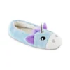 Women's Unicorn Fleece Ballet Blue Slip On Slippers