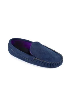 Men's Navy Slip On Mule Slippers