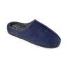 Men's Navy Fleece Lined Slide On Mule Slippers