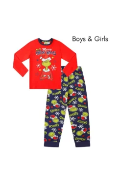 Official The Grinch Merrry Grinchmas Family Long Pyjamas Christmas Matching RED 15 Official The Grinch Merrry Grinchmas Family Long Pyjamas Christmas Matching RED -All Ages Fashion FamilyChristmaspyjamas 2