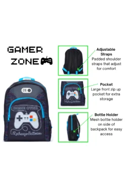 Game Over Recharge School Bag And Lunch Bag 2 Piece, Kids Boys Gamer Backpack -All Ages Fashion Gameoverbackpack1 1514878b f5b5 4ced b272 7295e096d5be