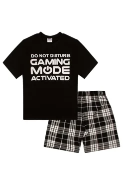 Gaming Mode Activated Woven Short Pyjamas -All Ages Fashion GamingModeActivatedWovenShorts