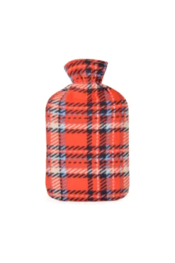 Red Check Fleece Hot Water Bottle