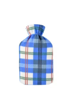 Blue Check Fleece Hot Water Bottle