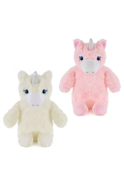 Unicorn Fleece Hot Water Bottle White Or Pink