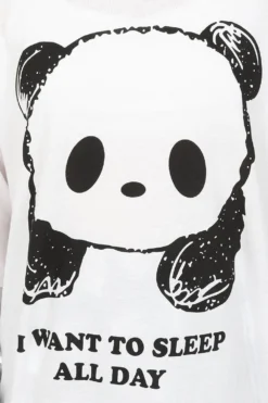 I Want To Sleep All Day Panda Long Pyjamas 8 I Want To Sleep All Day Panda Long Pyjamas -All Ages Fashion IMG 0106