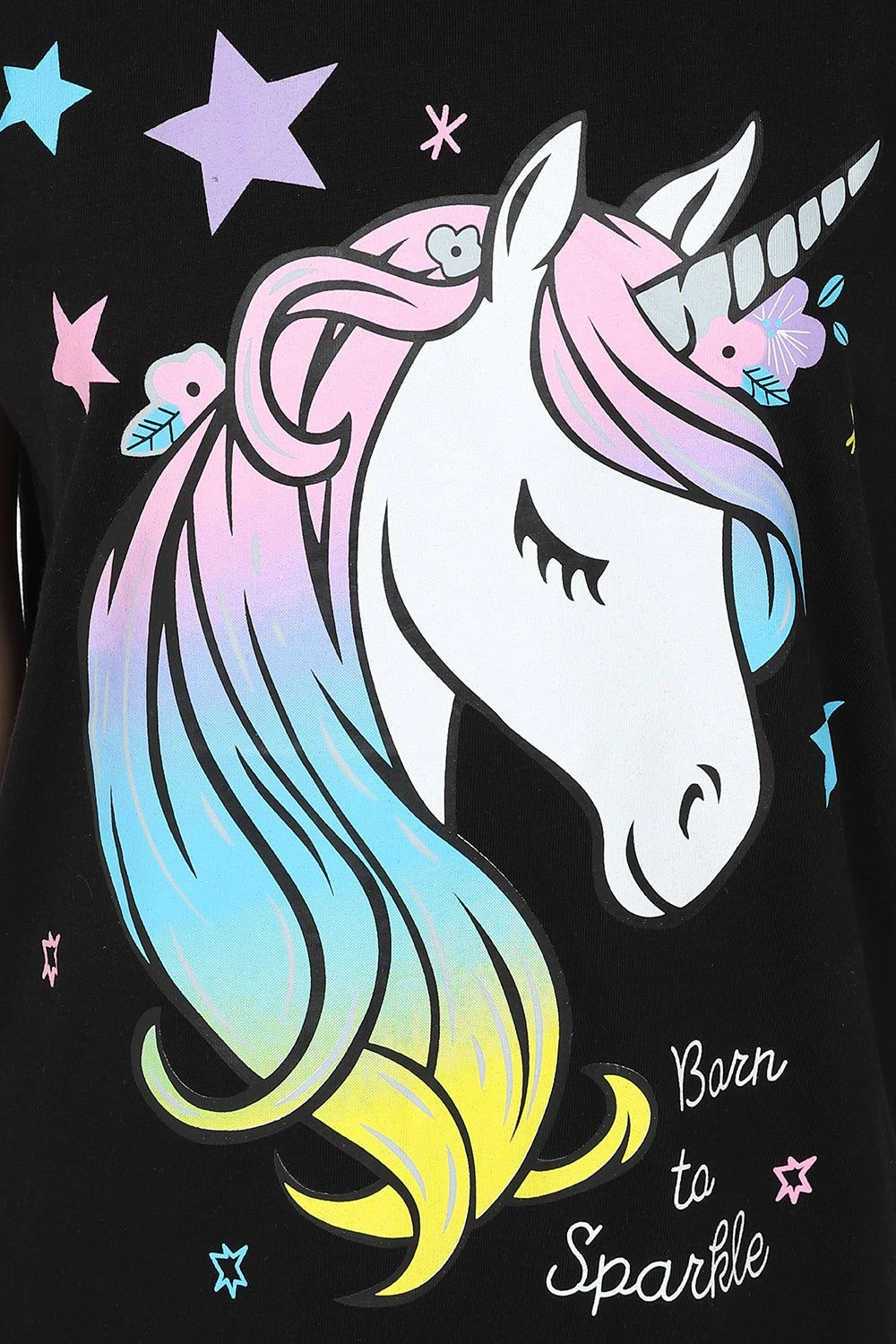 Girl's Born To Sparkle Unicorn Short Pyjamas 5 Girl's Born To Sparkle Unicorn Short Pyjamas - Image 5