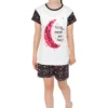 Girls 'I Love You To The Moon Back' Short Pyjamas