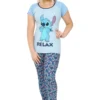 Women's Disney Lilo And Stitch Relax Light Blue Long Pyjamas