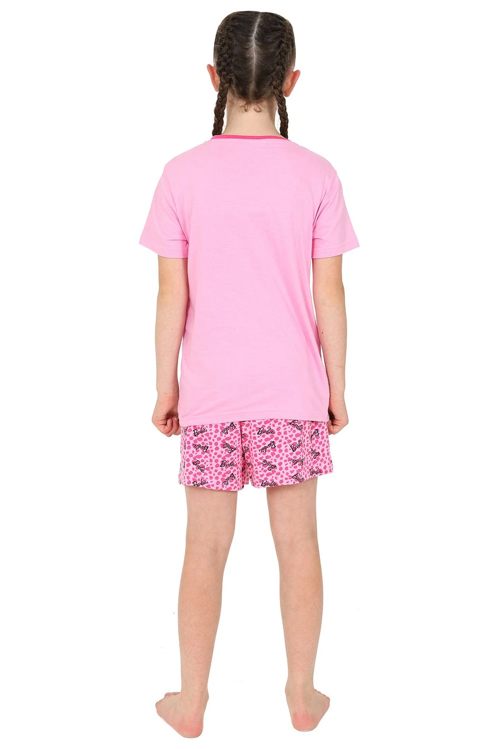 Girls Barbie Girl Short Leopard Print Pink Pyjamas 3 To 10 Years 2 Girls Barbie Girl Short Leopard Print Pink Pyjamas 3 To 10 Years - Image 2