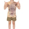 Cheetah Animal Print Short Pyjamas