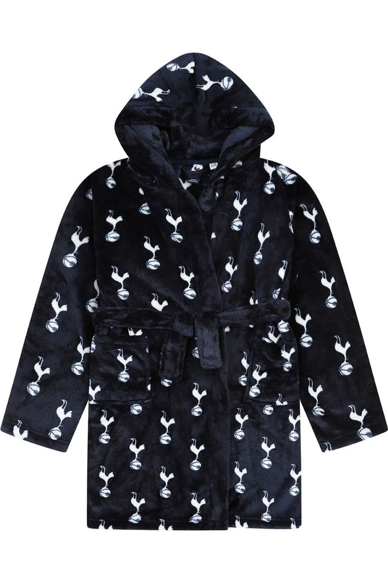 Tottenham Hotspur Boys Official F.C. Dressing Gown Fleece Hooded Kids Spurs Robe 4 Tottenham Hotspur Boys Official F.C. Dressing Gown Fleece Hooded Kids Spurs Robe - Image 4
