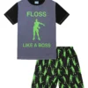 Floss Like A Boss Emote Dance Gaming Short Pyjamas Green