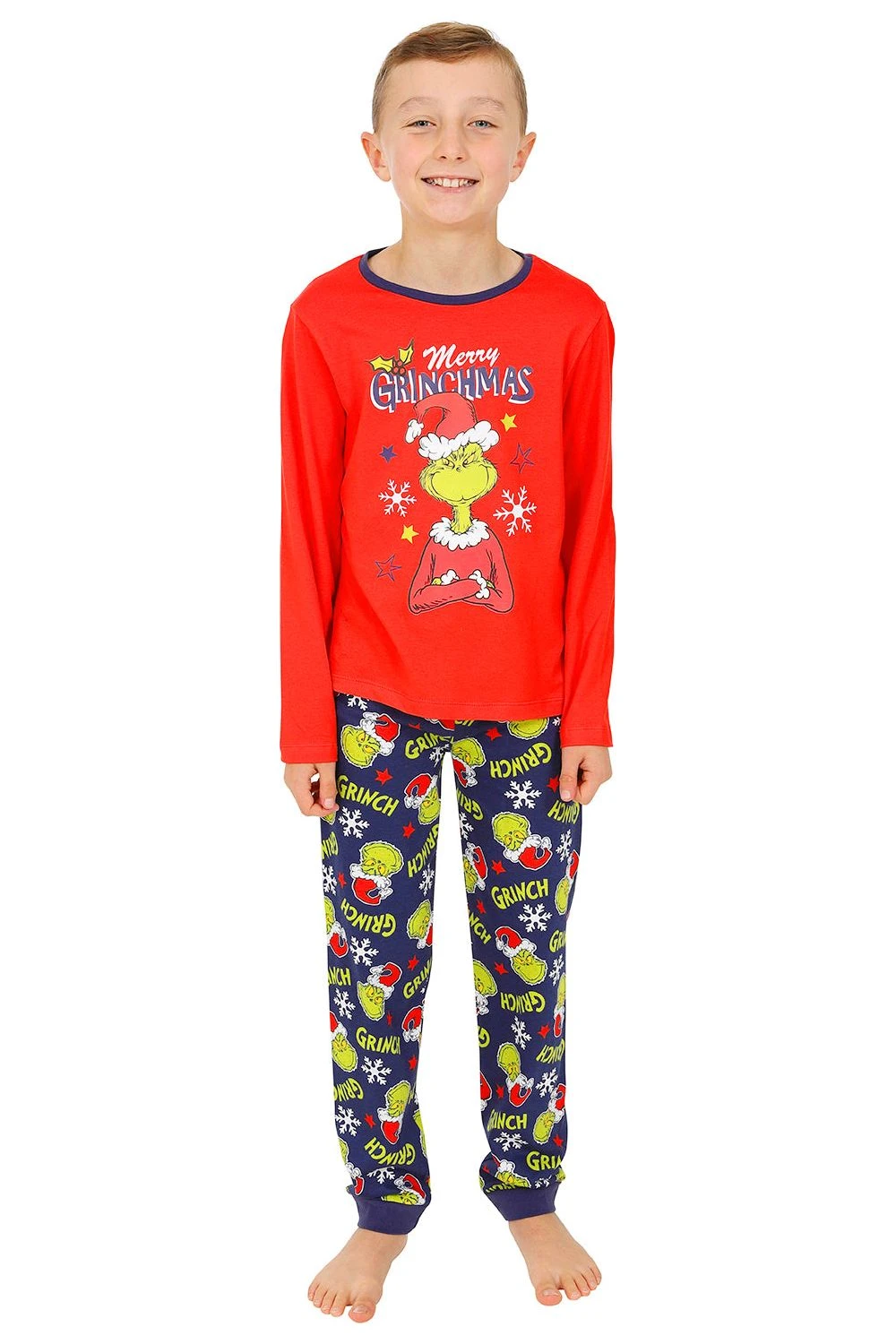 Official The Grinch Merrry Grinchmas Family Long Pyjamas Christmas Matching RED 3 Official The Grinch Merrry Grinchmas Family Long Pyjamas Christmas Matching RED - Image 3