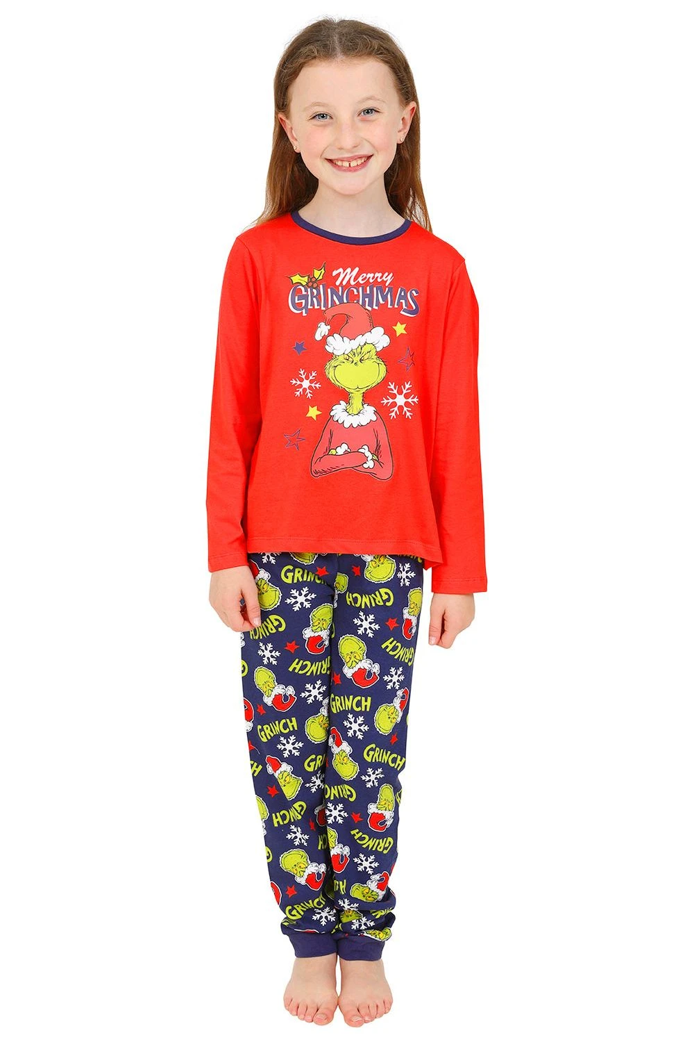 Official The Grinch Merrry Grinchmas Family Long Pyjamas Christmas Matching RED 2 Official The Grinch Merrry Grinchmas Family Long Pyjamas Christmas Matching RED - Image 2