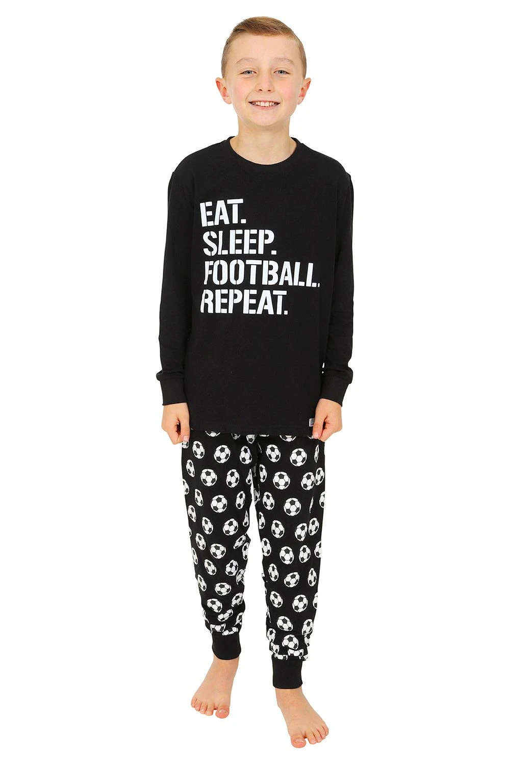 Eat Sleep Football Repeat Long Pyjamas 1 Eat Sleep Football Repeat Long Pyjamas
