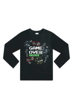 Game Over Recharging Gaming Black Cotton Long Pyjamas 10 Game Over Recharging Gaming Black Cotton Long Pyjamas -All Ages Fashion IMG 2505