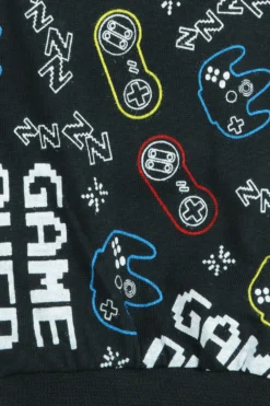 Game Over Recharging Gaming Black Cotton Long Pyjamas 13 Game Over Recharging Gaming Black Cotton Long Pyjamas -All Ages Fashion IMG 2508