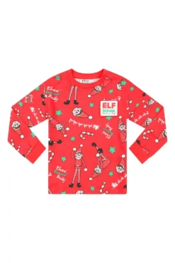 Official Elves Behavin' Badly Matching Family Christmas Long Pyjamas Red 17 Official Elves Behavin' Badly Matching Family Christmas Long Pyjamas Red -All Ages Fashion IMG 4560
