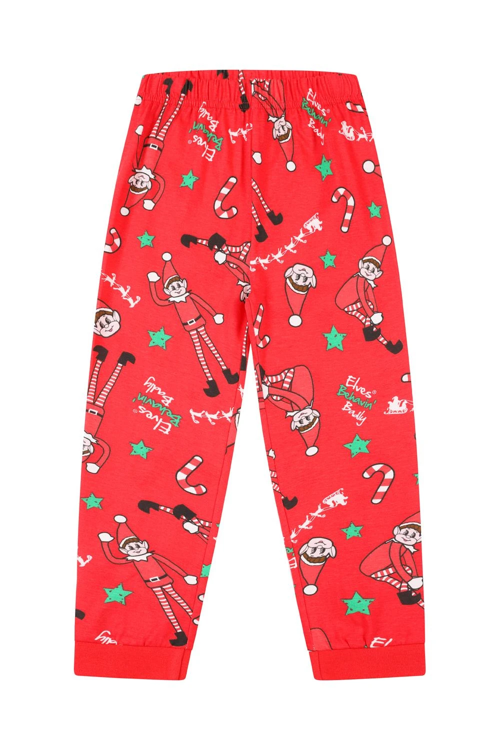 Official Elves Behavin' Badly Matching Family Christmas Long Pyjamas Red 9 Official Elves Behavin' Badly Matching Family Christmas Long Pyjamas Red - Image 9