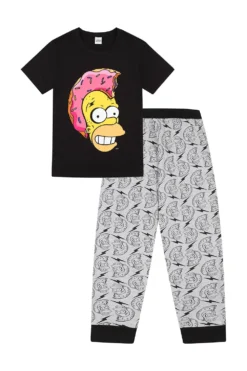Mens The Simpsons Homer Long Pyjamas -All Ages Fashion IMG 5431a