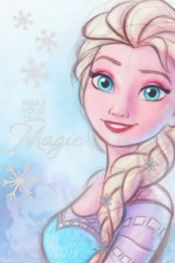 Disney Girls Elsa Frozen Make Your Own Magic Long Pyjama Set -All Ages Fashion IMG 9099