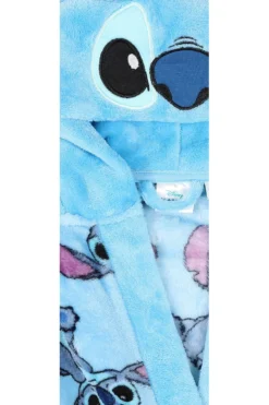 Ladies Lilo And Stitch Blue Fleece Dressing Gown 12 Ladies Lilo And Stitch Blue Fleece Dressing Gown -All Ages Fashion IMG 9151