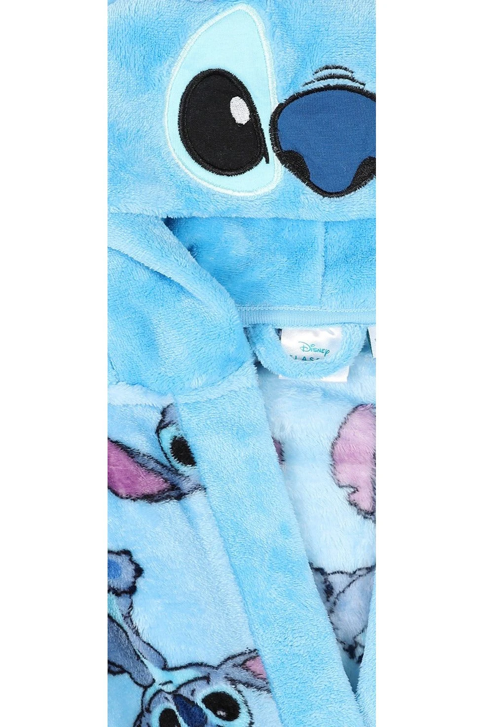 Ladies Lilo And Stitch Blue Fleece Dressing Gown 6 Ladies Lilo And Stitch Blue Fleece Dressing Gown - Image 6