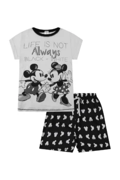 Women's Disney Minnie & Mickey Mouse Short Pyjamas -All Ages Fashion IMG 9181SET