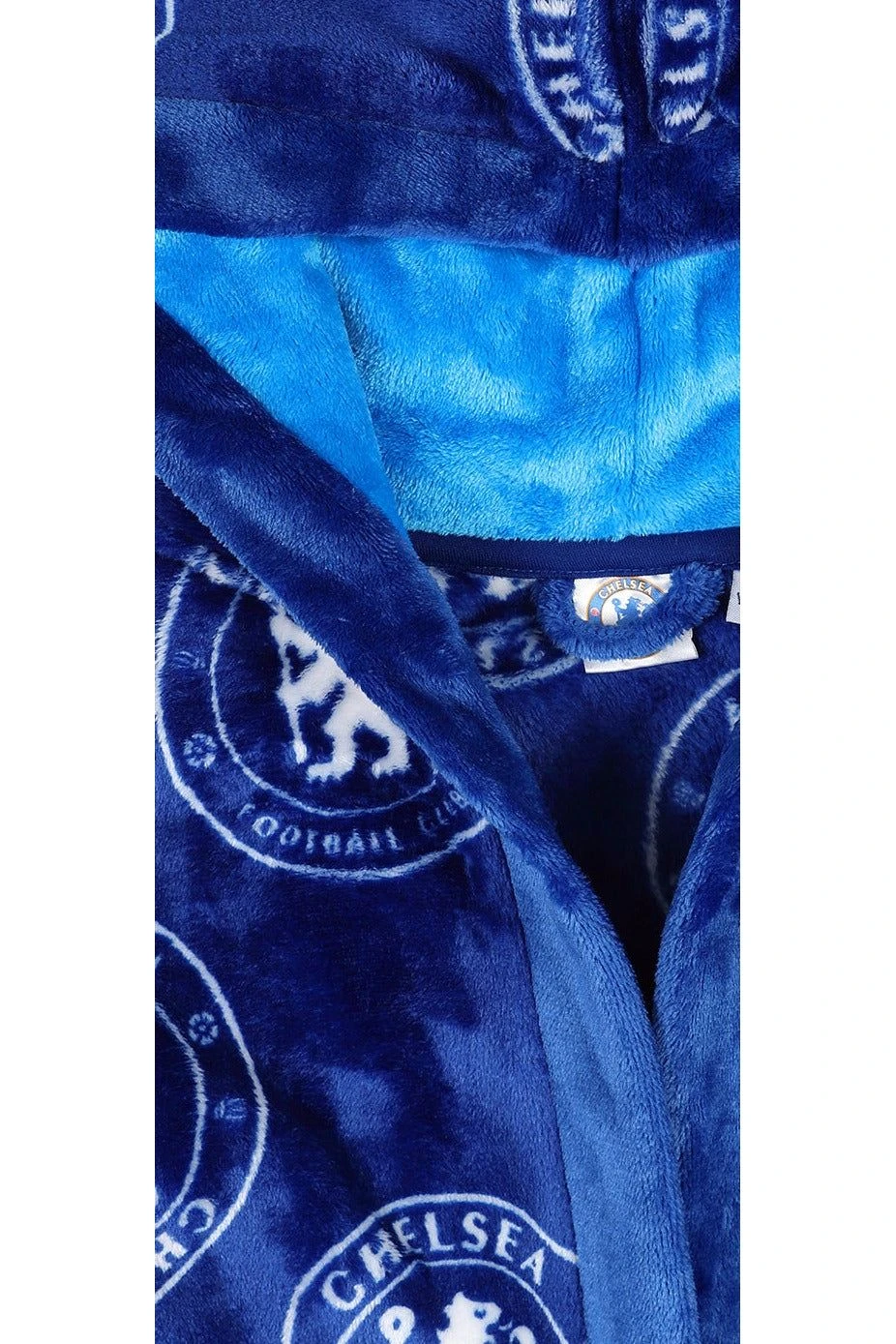 Chelsea F.C. Mens Official Dressing Gown Fleece Hooded Robe 4 Chelsea F.C. Mens Official Dressing Gown Fleece Hooded Robe - Image 4