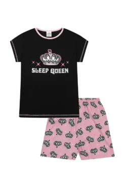 Girls Sleep Queen Short Pyjamas -All Ages Fashion IMG 9186SET