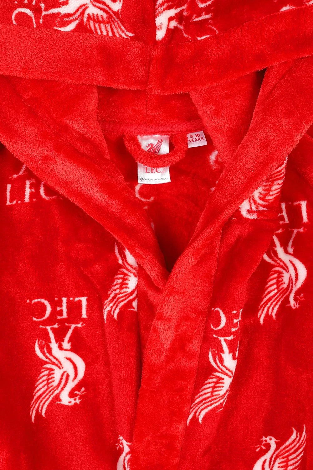 Liverpool F.C. Boys Official Dressing Gown Fleece Hooded Kids Robe Red 5 Liverpool F.C. Boys Official Dressing Gown Fleece Hooded Kids Robe Red - Image 5