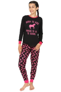 Girls 'Born To Ride' Long Pyjamas