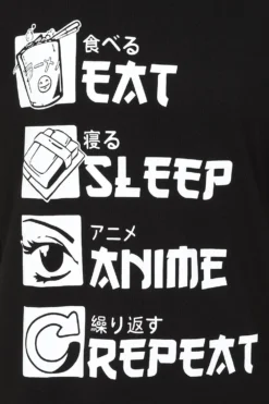 Eat Sleep Anime Repeat Long Pyjamas -All Ages Fashion IMG 9431