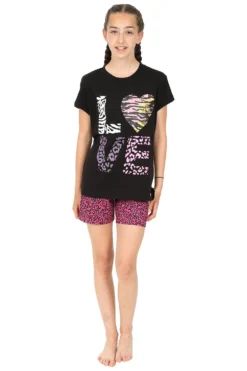 Girls Animal Print Short Pyjamas