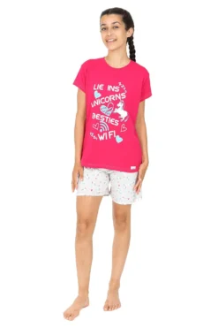 Girls Unicorn Wifi Short Pyjamas