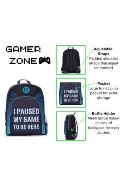 I Paused My Game To Be Here School Bag, Kids Boys Gamer Backpack 12 I Paused My Game To Be Here School Bag, Kids Boys Gamer Backpack -All Ages Fashion Ipausedmygamebackpack1