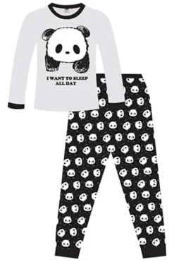 I Want To Sleep All Day Panda Long Pyjamas 7 I Want To Sleep All Day Panda Long Pyjamas -All Ages Fashion Iwanttosleepallday