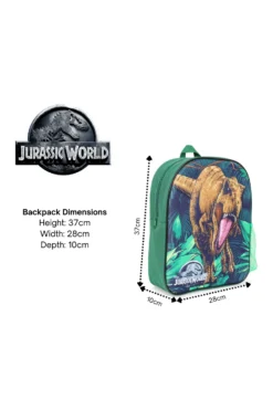 Jurassic World 3D Style T-Rex Kids Backpack Rucksack Boys Girls School Bag -All Ages Fashion Jurassicworld2